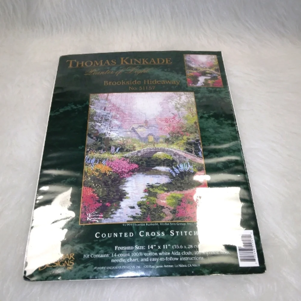 COUNTED CROSS STITCH Thomas Kinkade Brookside Hideaway No. 51157